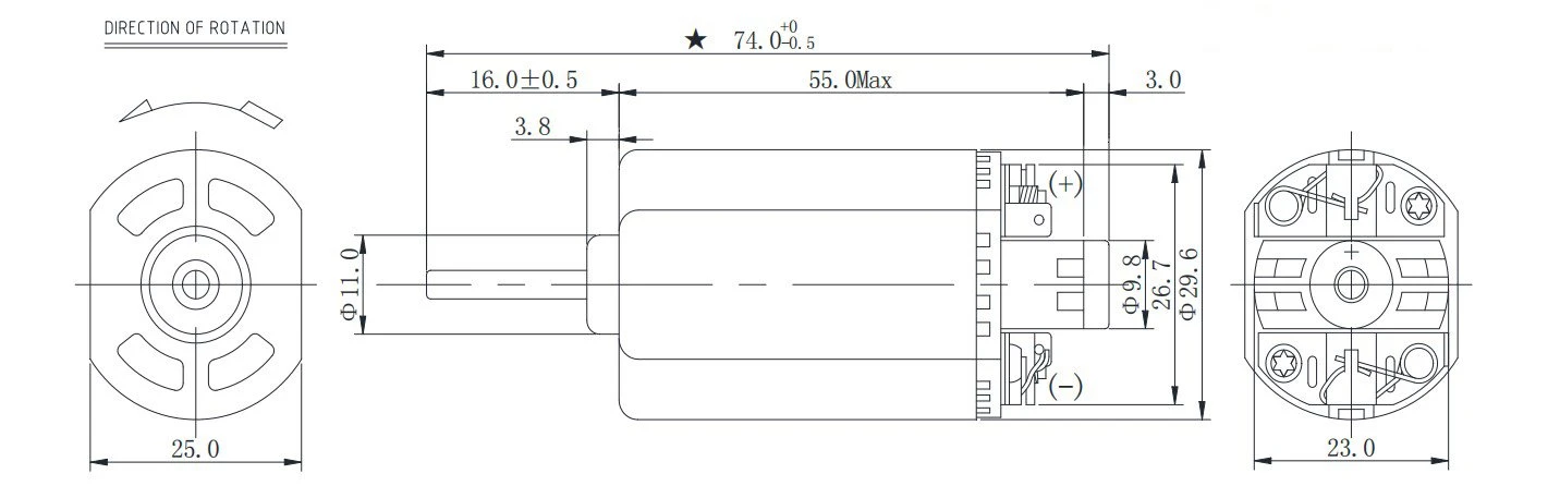 480WA-7020G Motor Outline