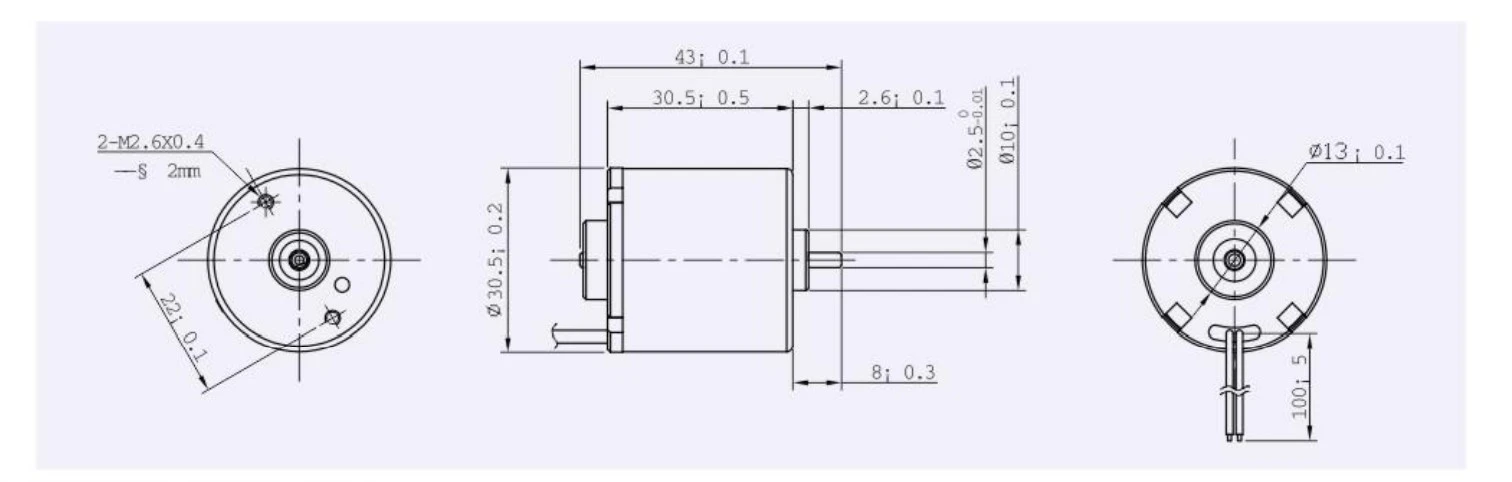 product-800-300 3035SA motor outline