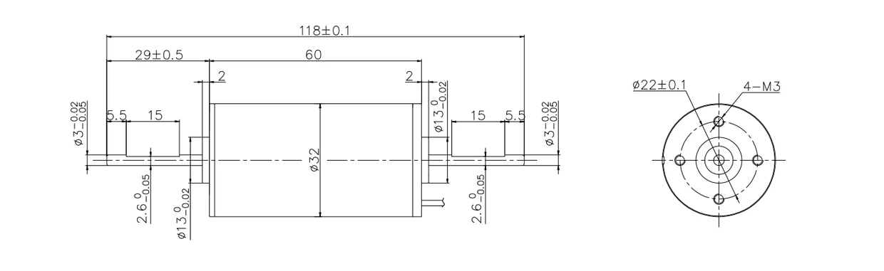 VEC-32 series Coreless motor design VEC-32 series Coreless motor design